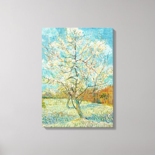 Vincent van Gogh _ Pink Peach Tree in Blossom Canvas Print