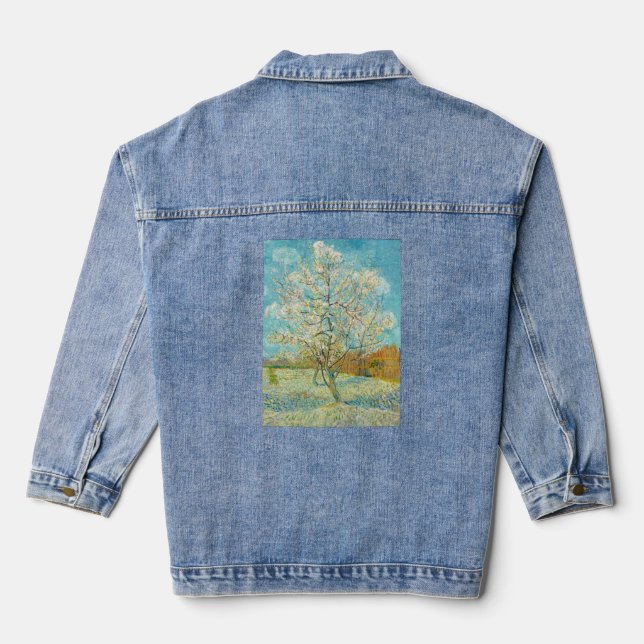 Vincent van Gogh - Pink Peach Tree in Blossom Denim Jacket (Back)