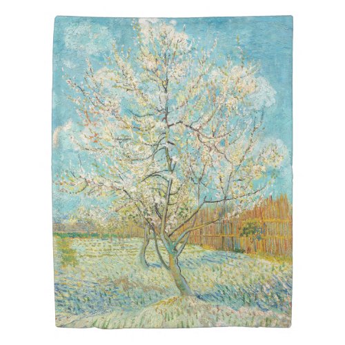 Vincent van Gogh _ Pink Peach Tree in Blossom Duvet Cover