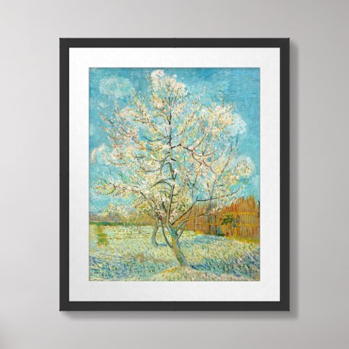 Vincent van Gogh _ Pink Peach Tree in Blossom Framed Art