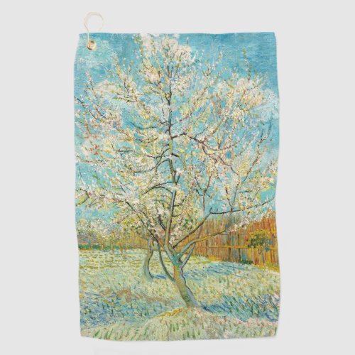 Vincent van Gogh _ Pink Peach Tree in Blossom Golf Towel