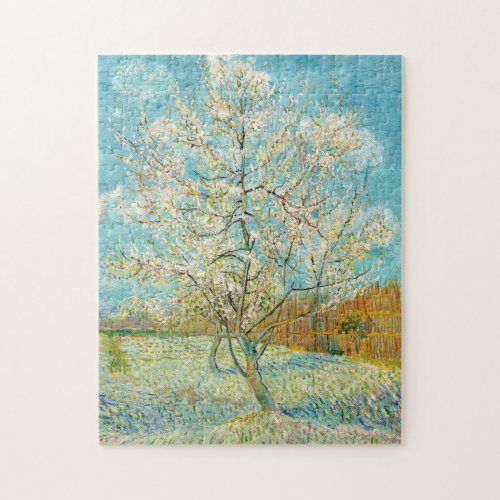 Vincent van Gogh _ Pink Peach Tree in Blossom Jigsaw Puzzle