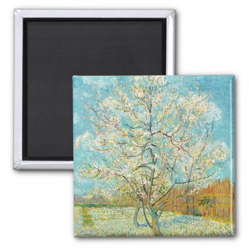 Vincent van Gogh _ Pink Peach Tree in Blossom Magnet