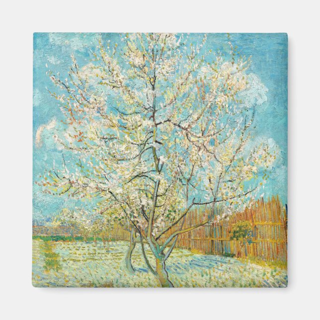 Vincent van Gogh - Pink Peach Tree in Blossom Magnet (Front)