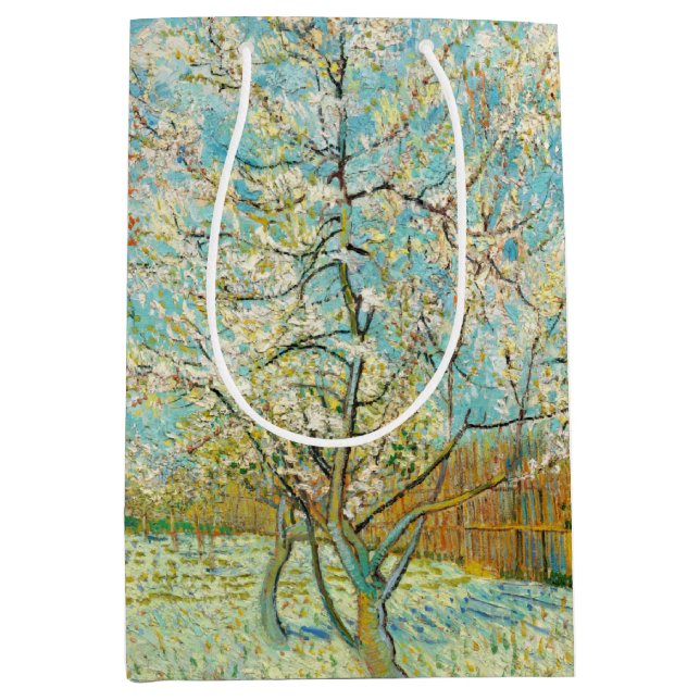 Vincent van Gogh - Pink Peach Tree in Blossom Medium Gift Bag (Front)