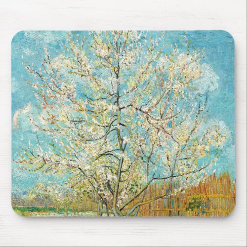 Vincent van Gogh _ Pink Peach Tree in Blossom Mouse Pad