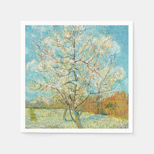 Vincent van Gogh _ Pink Peach Tree in Blossom Napkins