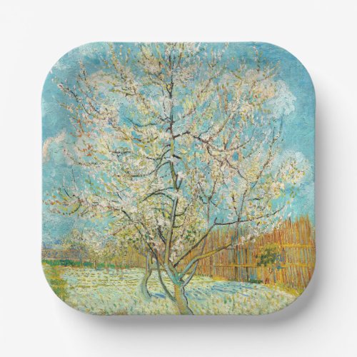 Vincent van Gogh _ Pink Peach Tree in Blossom Paper Plates
