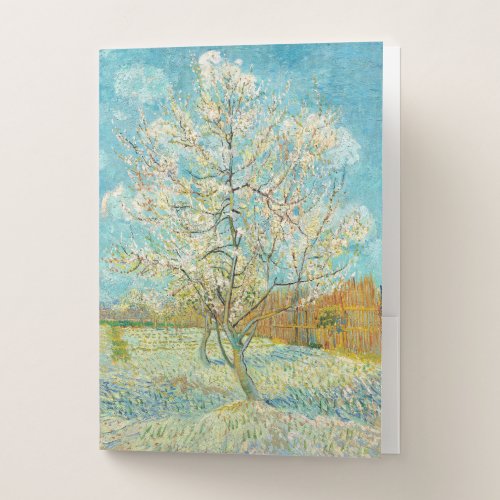 Vincent van Gogh _ Pink Peach Tree in Blossom Pocket Folder