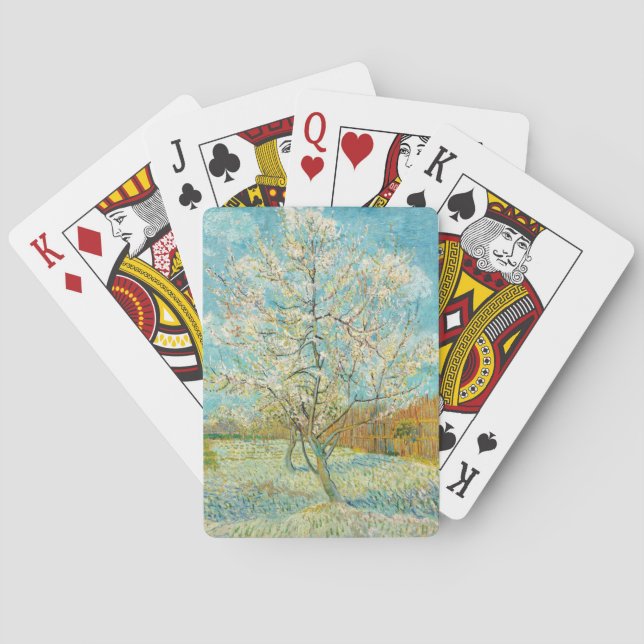 Vincent van Gogh - Pink Peach Tree in Blossom Poker Cards (Back)