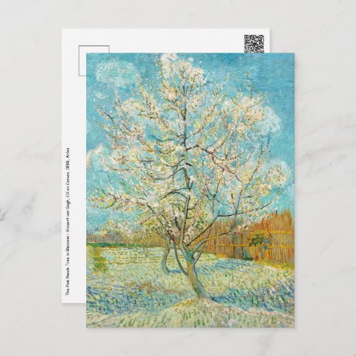Vincent van Gogh _ Pink Peach Tree in Blossom Postcard