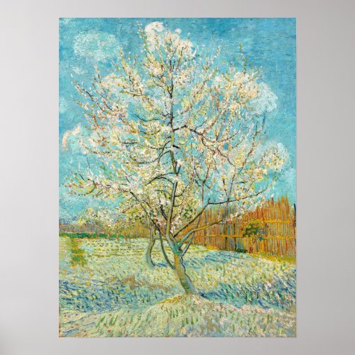 Vincent van Gogh _ Pink Peach Tree in Blossom Poster
