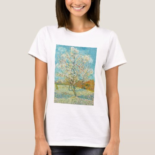 Vincent van Gogh _ Pink Peach Tree in Blossom T_Shirt
