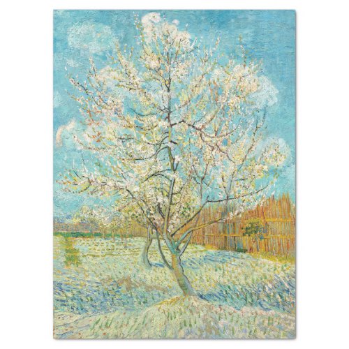 Vincent van Gogh _ Pink Peach Tree in Blossom Tissue Paper