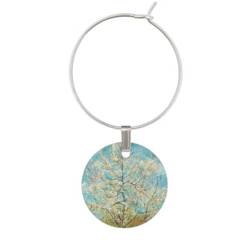 Vincent van Gogh _ Pink Peach Tree in Blossom Wine Charm
