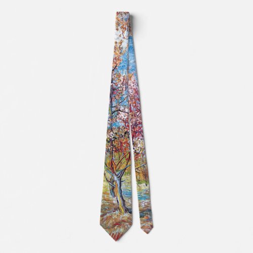 Vincent Van Gogh _ Pink Peach Trees Neck Tie