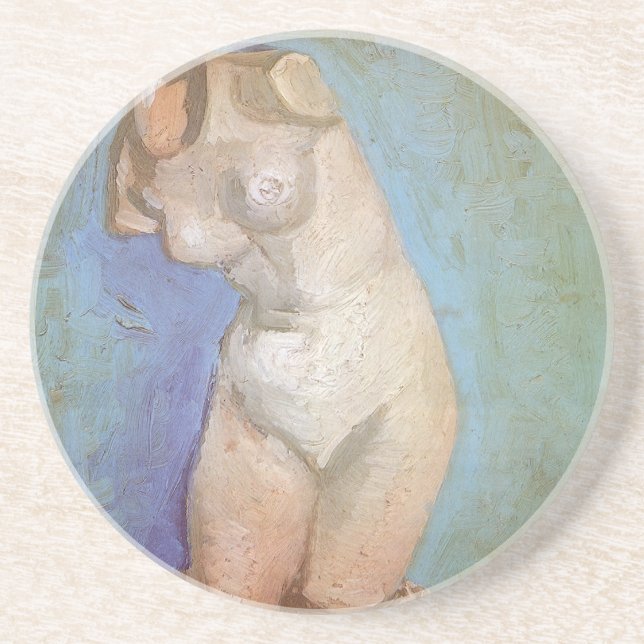 Vincent van Gogh - Plaster Statuette Female Torso Sandstone Coaster (Front)