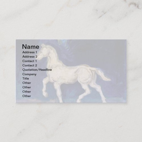 Vincent Van Gogh _ Plaster Statuette Of A Horse Business Card