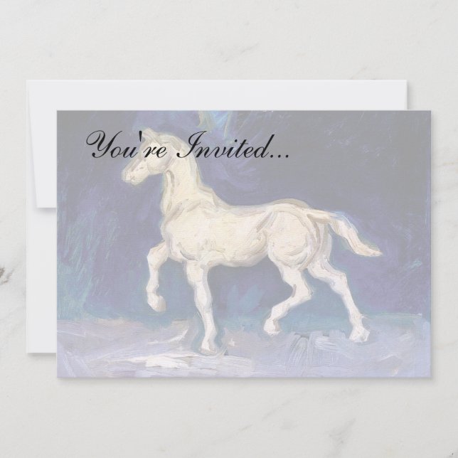 Vincent Van Gogh - Plaster Statuette Of A Horse Invitation (Front)