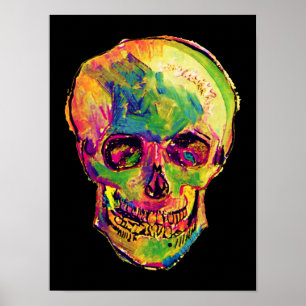 Vincent Van Gogh - Pop Art Halloween Skull Poster