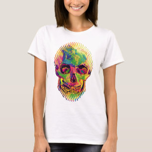 Vincent Van Gogh - Pop Art Halloween Skull T-Shirt