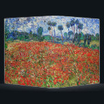 Vincent van Gogh - Poppy Field 3 Ring Binder<br><div class="desc">Poppy Field - Vincent van Gogh,  Oil on Canvas,  1890 in Auvers-sur-Oise</div>