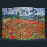 Vincent van Gogh - Poppy Field 3 Ring Binder<br><div class="desc">Poppy Field - Vincent van Gogh,  Oil on Canvas,  1890 in Auvers-sur-Oise</div>