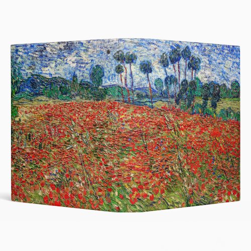 Vincent van Gogh _ Poppy Field 3 Ring Binder