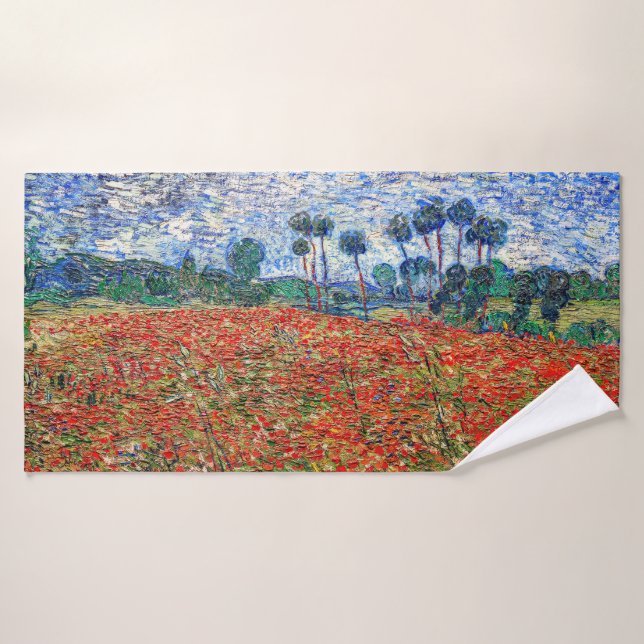 Vincent van Gogh - Poppy Field Bath Towel Set (Bath Towel)
