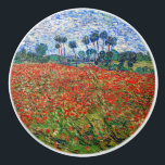 Vincent van Gogh - Poppy Field Ceramic Knob<br><div class="desc">Poppy Field - Vincent van Gogh,  Oil on Canvas,  1890 in Auvers-sur-Oise</div>