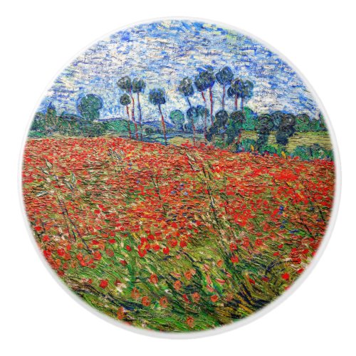 Vincent van Gogh _ Poppy Field Ceramic Knob