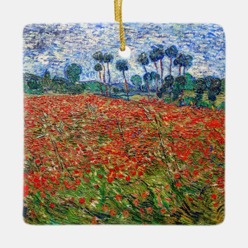 Vincent van Gogh _ Poppy Field Ceramic Ornament