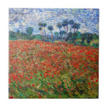 Vincent van Gogh - Poppy Field Ceramic Tile<br><div class="desc">Poppy Field - Vincent van Gogh,  Oil on Canvas,  1890 in Auvers-sur-Oise</div>