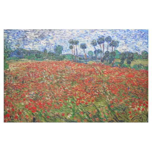 Vincent van Gogh - Poppy Field Fabric