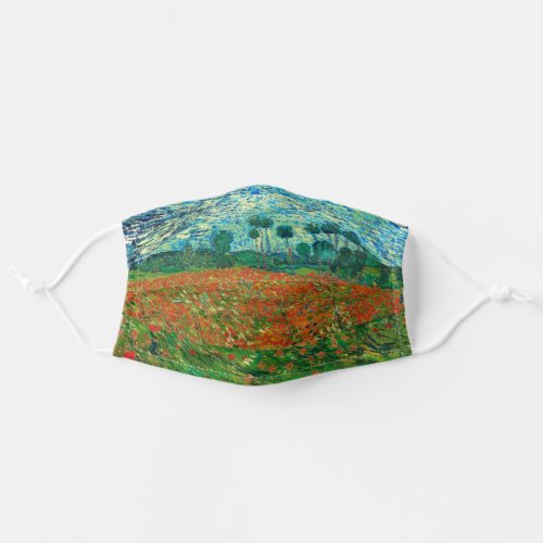 Vincent Van Gogh Poppy Field Fine Art Adult Cloth Face Mask