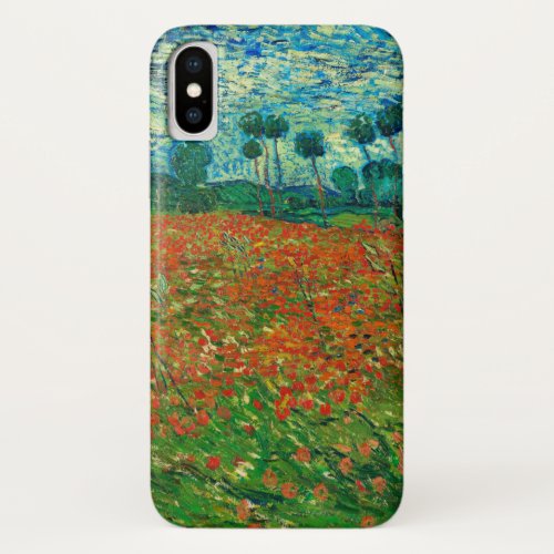 Vincent Van Gogh Poppy Field Fine Art iPhone X Case