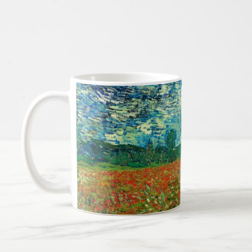Vincent Van Gogh Poppy Field Fine Art Coffee Mug