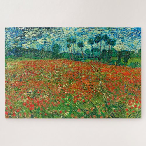 Vincent Van Gogh Poppy Field Fine Art Jigsaw Puzzle