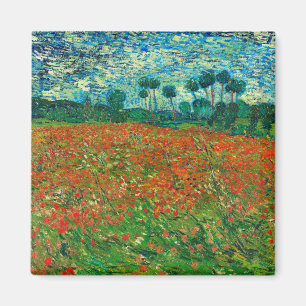 Vincent Van Gogh Poppy Field Fine Art Magnet