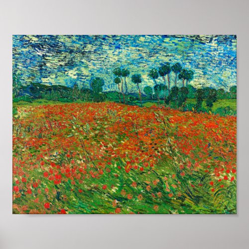 Vincent Van Gogh Poppy Field Fine Art Poster