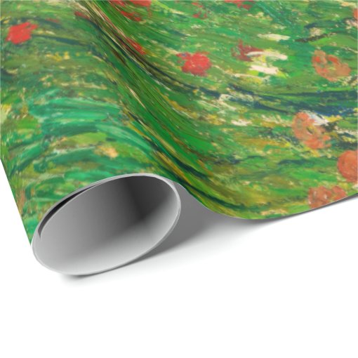 Vincent Van Gogh Poppy Field Fine Art Wrapping Paper Zazzle