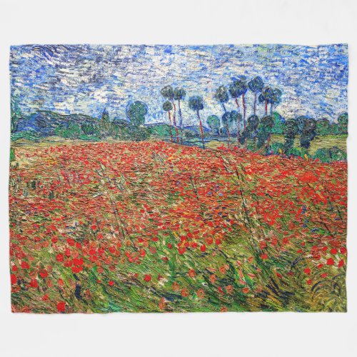 Vincent van Gogh _ Poppy Field Fleece Blanket