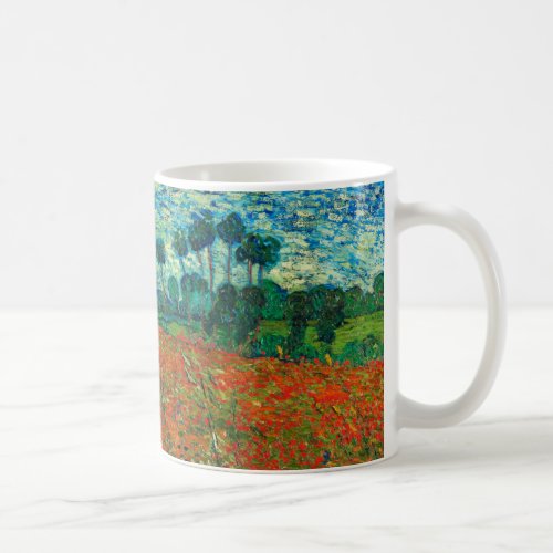 Vincent Van Gogh Poppy Field Floral Vintage Art Coffee Mug