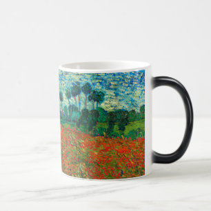 Vincent Van Gogh Poppy Field Floral Vintage Art Color Morph Mug
