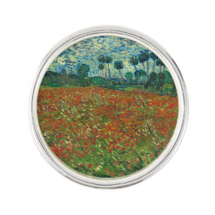 Vincent Van Gogh Poppy Field Floral Vintage Art Pin