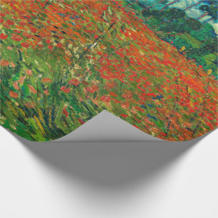 Vincent Van Gogh Poppy Field Floral Vintage Art Wrapping Paper