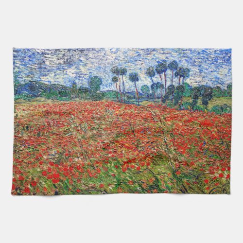 Vincent van Gogh _ Poppy Field Kitchen Towel