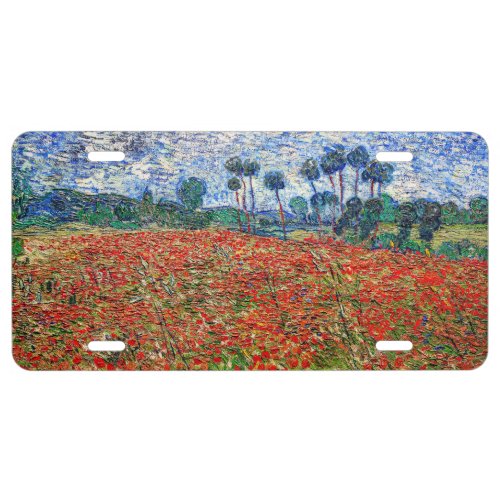 Vincent van Gogh _ Poppy Field License Plate