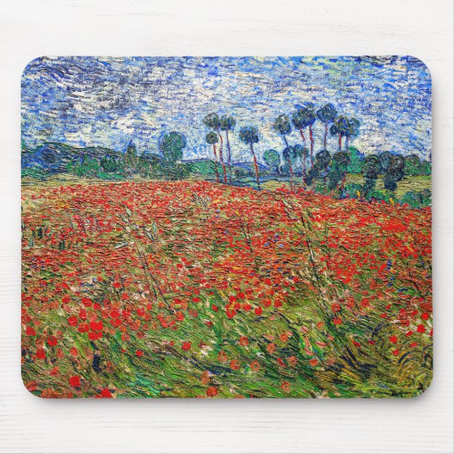 Vincent van Gogh - Poppy Field Mouse Pad (Front)