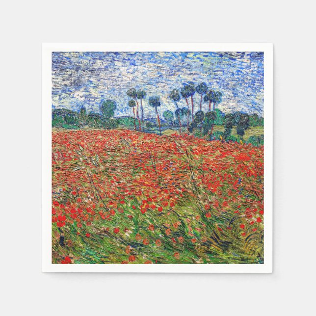 Vincent van Gogh - Poppy Field Napkins (Front)